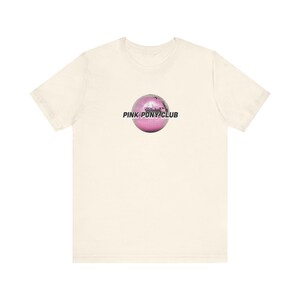 Pink Pony Club Fun Music Tees, Unisex Music Lover T-Shirt, Everyday Wear Tee, Cute Artist Fan Top Natural