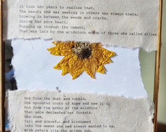 Original Framed Poetry- 'Roots of Hope'