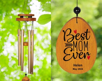 Mother's Day Gift | Custom Wind Chimes for Mom | Mothers Day Wind Chime | Mom Birthday Gift | Personalized Gift from Kids | Garden Decor