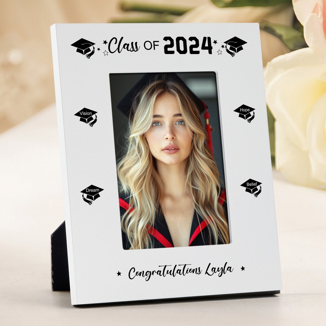 Personalized Class of 2024 Graduation Picture Frame 4x6, Graduation