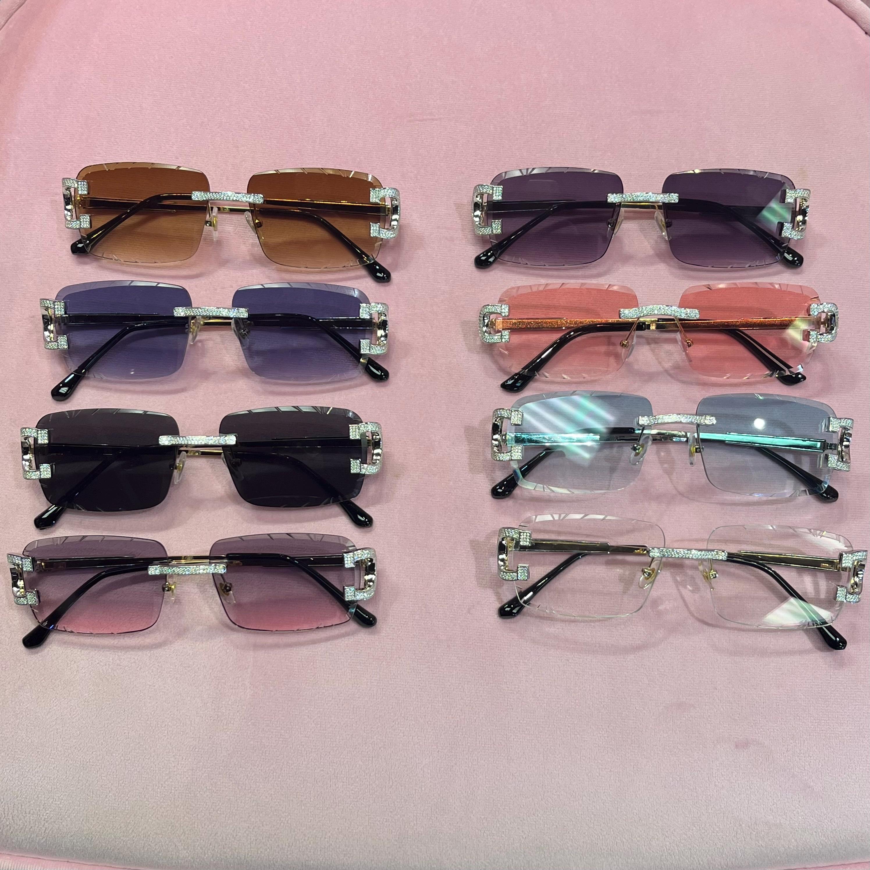Cartier　ダイヤモンドカット　サングラス Cartier Blue Wood Blue Diamond Cut Lenses Sunglasses | eBay