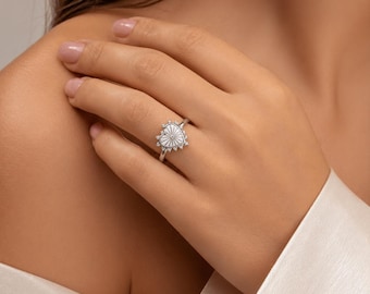 Anillo de corazón de plata de ley con circonita cúbica. Delicado brillo. Joyería para el día a día.