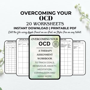 OCD Worksheets for Children OCD Workbook for Kids and Parents OCD 20 ...