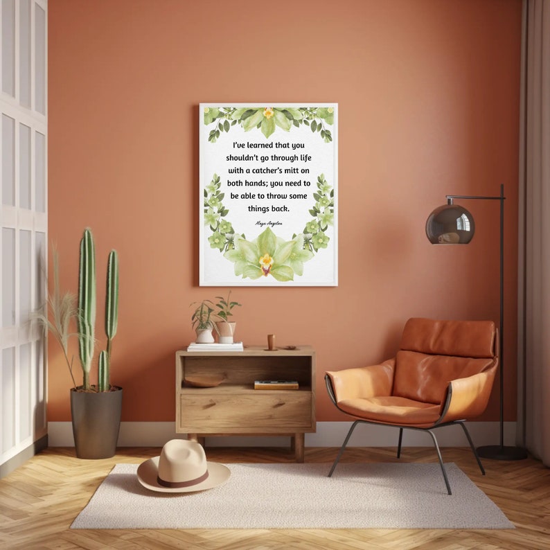 Maya Angelou Famous Quotes Wall Art Inspirational Quote Wall Art Maya