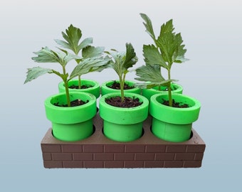 Self Watering Mario Pipe Planters