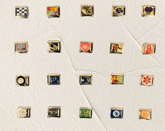 9mm italienische Charm-Armbänder, Herz-/Liebes-Charm-Armband, Glieder-Charm-Armband, 18-Links-Armband, Kinder-Charm-Armband, Geschenk für Tochter