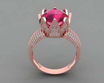 3D STL Engagement | Diamonds | Ring | Wedding | Anniversary | Fine Jewelry