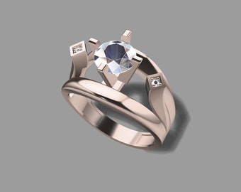 3D STL Printing | Engagement Rings | Solitaire | four-prong setting