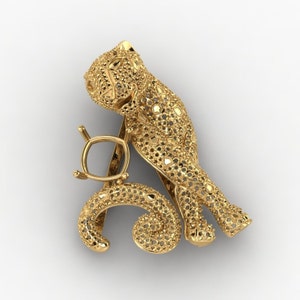 3D STL Printed Panther Pendant | Exquisite Big Cat Jewelry