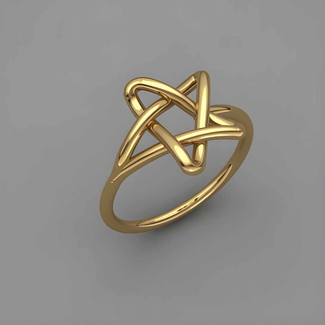 Ring Rasterized 3D Stlprinting | Star Ring | Geometric Ring | Unique Ring for Her ...