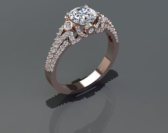 3D STL Printing | Classic Round Diamond Solitaire | Diamond Engagement Ring