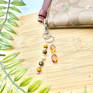 Lindo dije de bolsita de café con cuentas, llavero con temática de espresso estético, colgante para amante del café con leche barista, accesorio de billetera único y caprichoso.
