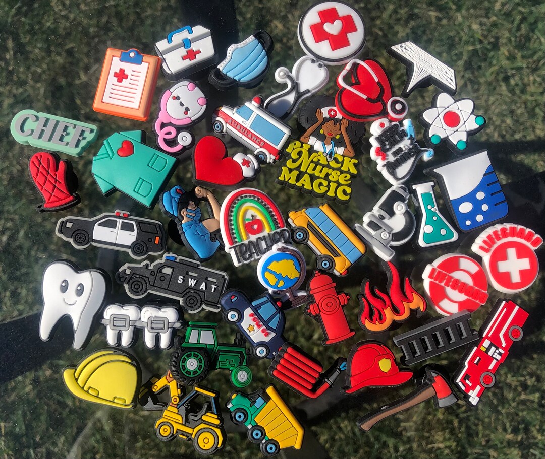 Career Themed Croc Compatible Charms, Life Guard Croc Charms, Dentist