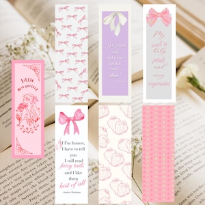 Printable Bookmarks, Coquette bookmarks, Digital Bookmark, Printable, Downloadable, Printable Bookmarks, Digital Bookmark, Instant Download