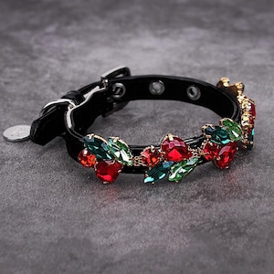 Luxury Rhinestone Pet Collar & Leash Set, Elegant Bling Cat Collar, Small Dog Royal Crystal Necklace, Adjustable Fancy Sparkly Pet Accessory
