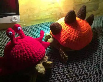 Handmade Crochet Turtle Costume, Dinosaur Spikes Turtle Sweater, Warm Pet Outfit, Knitted Tortoise Apparel, Unique Reptile Clothing