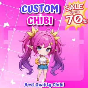 AANGEPASTE CHIBI Leuke, origineel personage Anime-chibi Twitch, Chibi-logo, Chibi-kunst, Cartoon Chibi, Chibi-emotes, fanart, aangepaste chibi-kawaii
