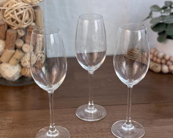 Riedel Wine Glasses Single Stem Clear Set of 3 High End Luxury Stemware Wedding Gift Wine Lover Gift Bridal Shower Engagement Party Present