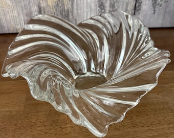 Mikasa Belle Epoque Crystal Bowl German Lead Crystal Swirl Centerpiece