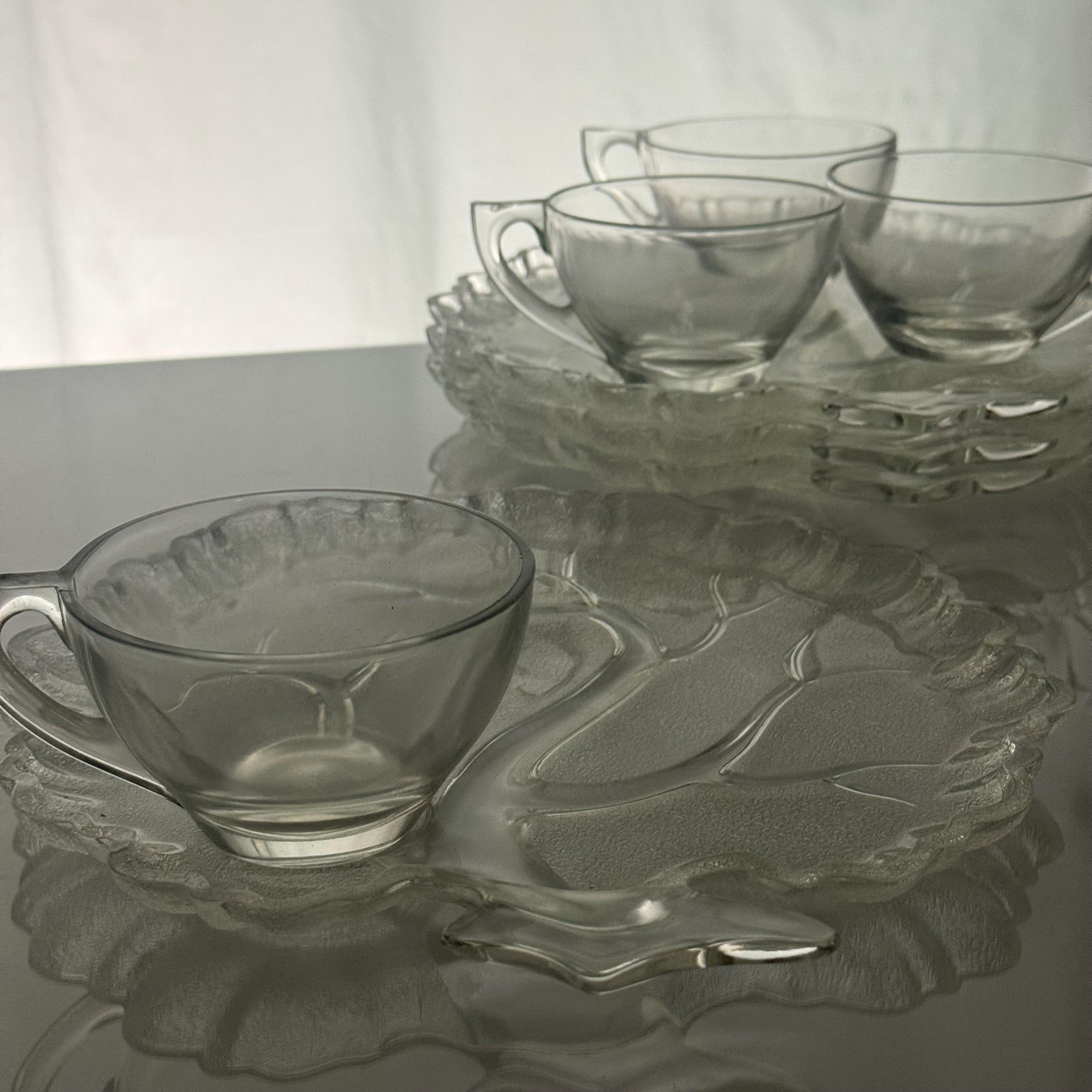 Crystal Cup and Snack Plate - Etsy
