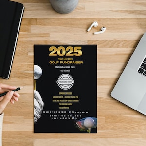 Golf Tournament | Fundraiser | Flyer | Editable | Customizable | Charity Event | Poster | Template