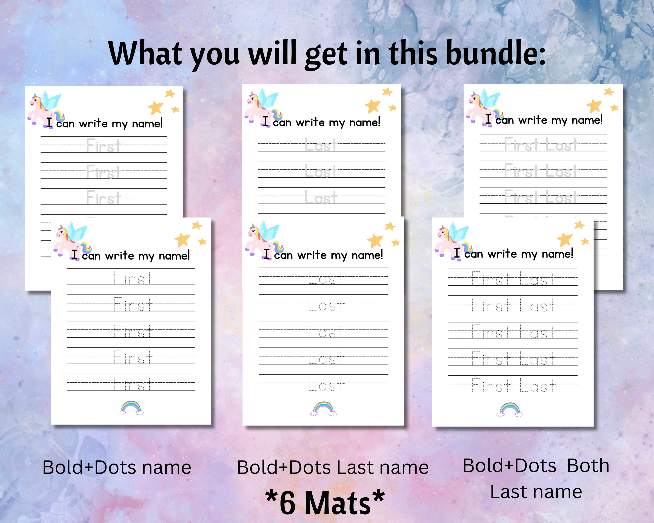 Custom Name Tracing Mats Laminated I Can Write My Name Dry Erased