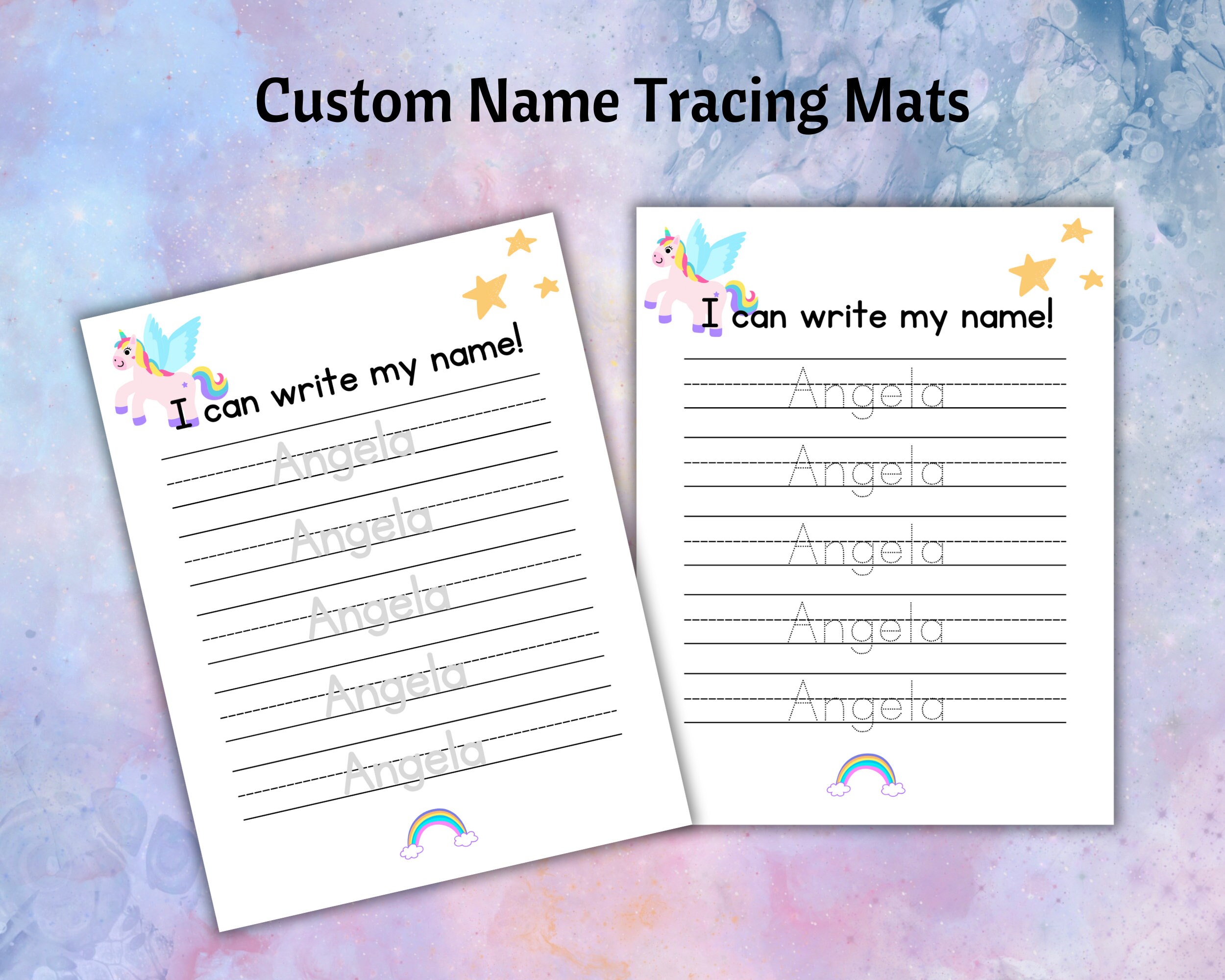Custom Name Tracing Mats Laminated I Can Write My Name Dry Erased