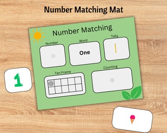 Number Matching Montessori Activity| learning activity| Preschools | Practice| number recognition