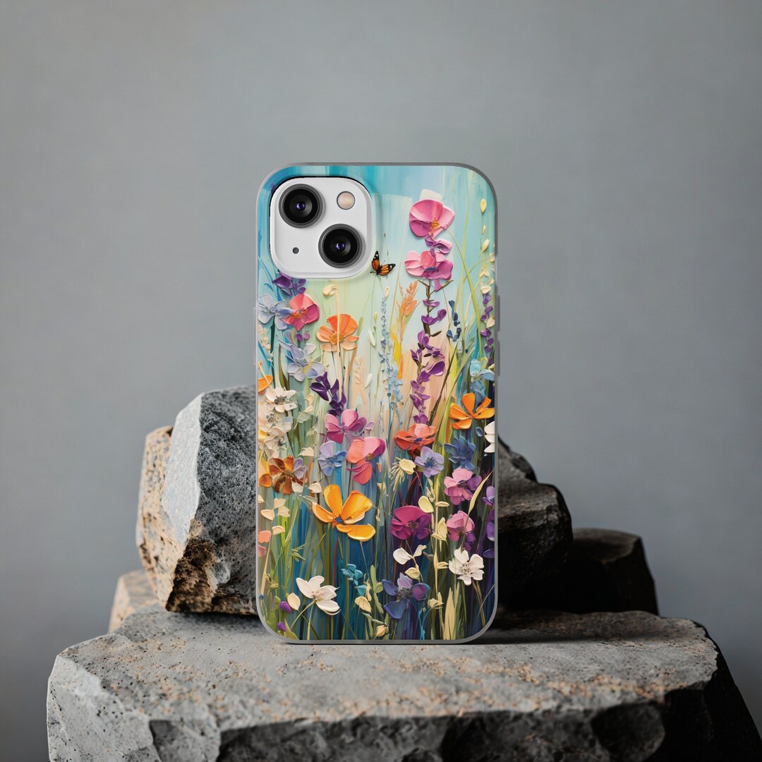 Spring Loaded Phone Case Beautiful Spring Flowers Wildflowers Flexi Case iPhone 14, 13, 12, 11 ...