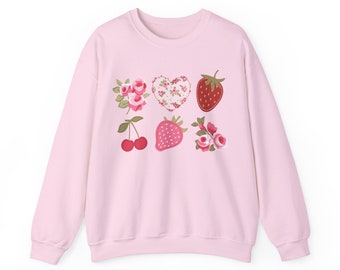 Strawberry Coquette Sweatshirt: Valentine's Day Top