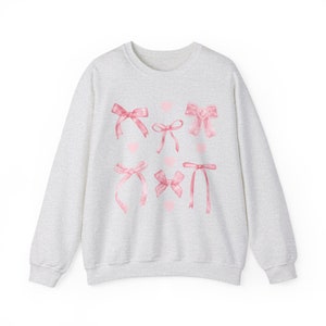 Kokette Pink Bow Sweatshirt: Trendy Crewneck Top Bild 5