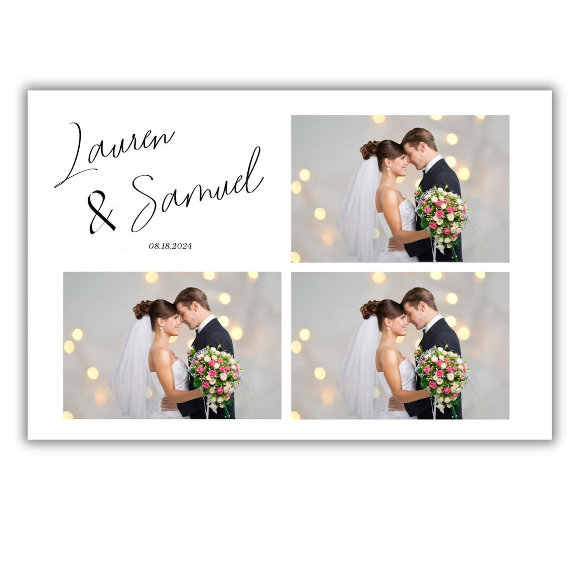 Editable wedding booth template 
