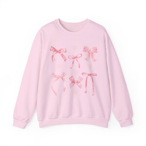 Kokette Pink Bow Sweatshirt: Trendy Crewneck Top Bild 9