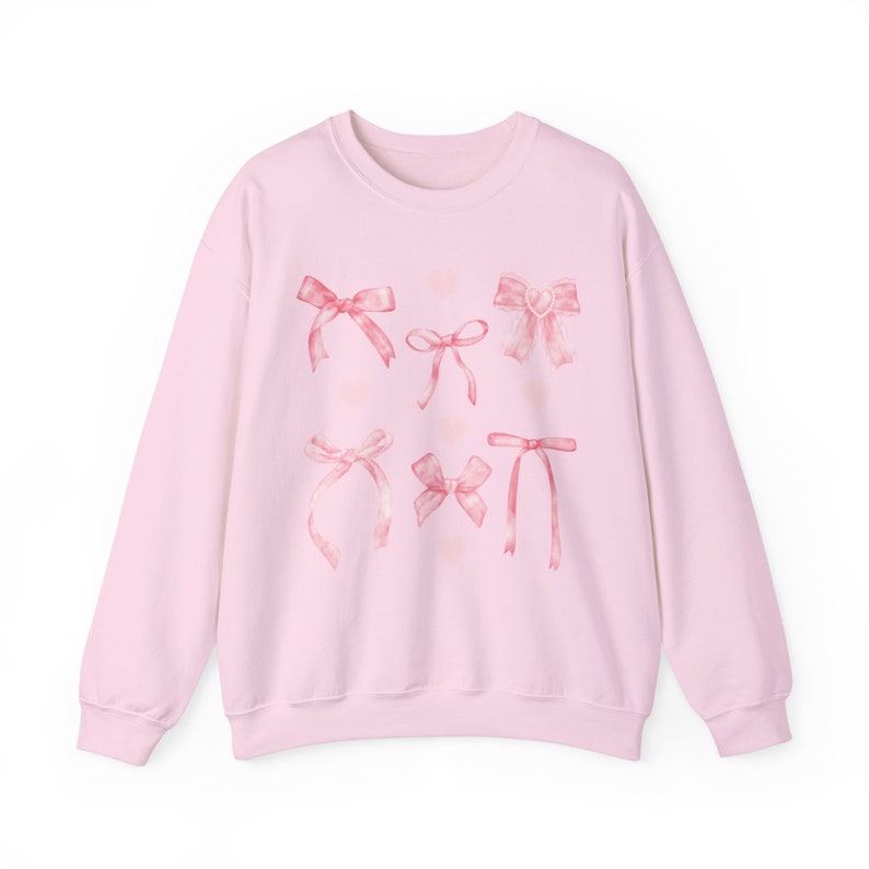 Kokette Pink Bow Sweatshirt: Trendy Crewneck Top Bild 9