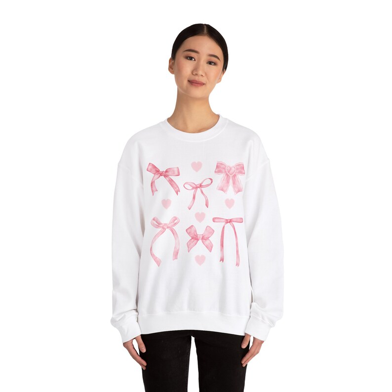 Kokette Pink Bow Sweatshirt: Trendy Crewneck Top Bild 4
