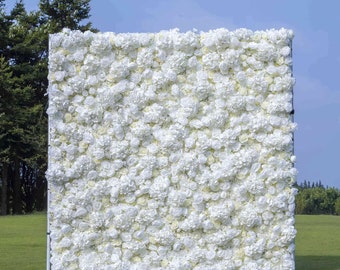8X8 5D WHITE FLOWER WALL