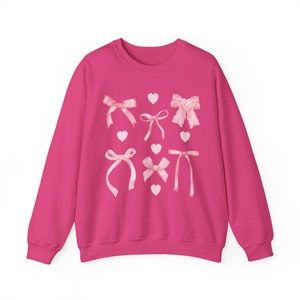 Kokette Pink Bow Sweatshirt: Trendy Crewneck Top Bild 8