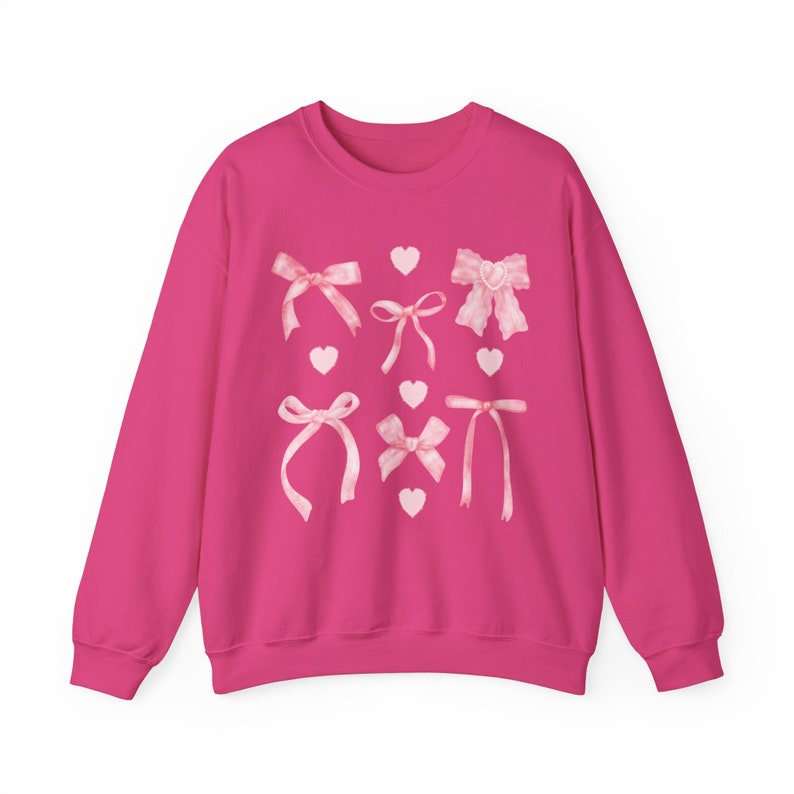 Kokette Pink Bow Sweatshirt: Trendy Crewneck Top Bild 8