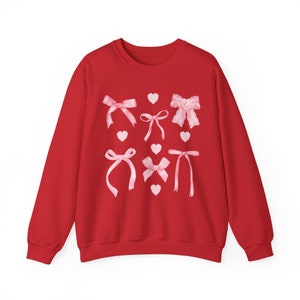 Kokette Pink Bow Sweatshirt: Trendy Crewneck Top Bild 10