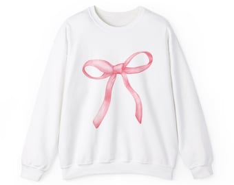 Kokette Sweatshirt: Rosa Fliege Top, Geschenk zum Valentinstag