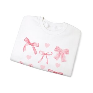 Kokette Pink Bow Sweatshirt: Trendy Crewneck Top Bild 3