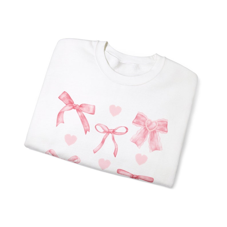 Kokette Pink Bow Sweatshirt: Trendy Crewneck Top Bild 3