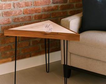 Handmade Wooden Corner Desk, Minimalist Space-Saving Study Table