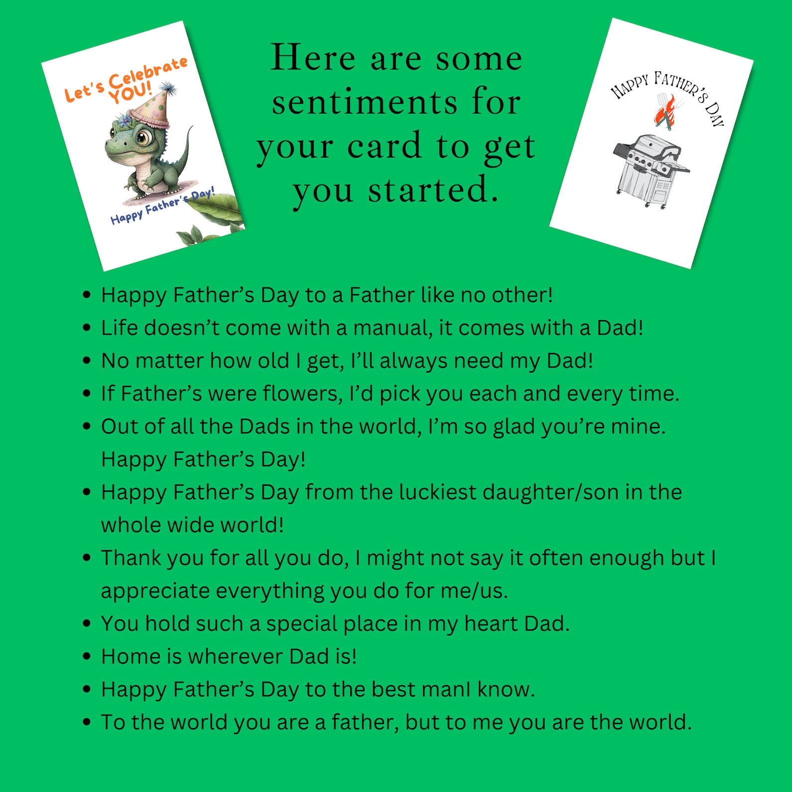 Father's Day Card, Printable Father's Day Card, Father's Day Card From