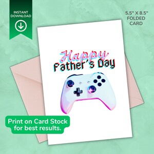 Father's Day Card, Printable Father's Day Card, Father's Day Card from Child, Father's Day Greetings, Best Dad, Father's Day Video Games