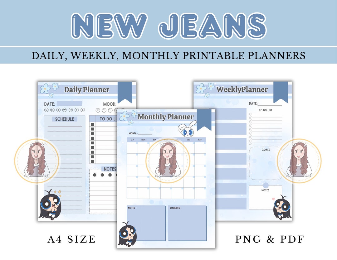 New Jeans Daily Planner, Weekly Planner, Monthly Planner K-pop ...