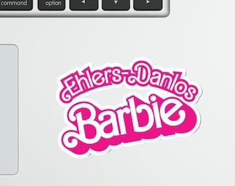 Ehlers-Danlos Barbi Die-Cut Sticker, ED Syndrome Awareness Stickers, Funny, Chronic Condition illness sticker