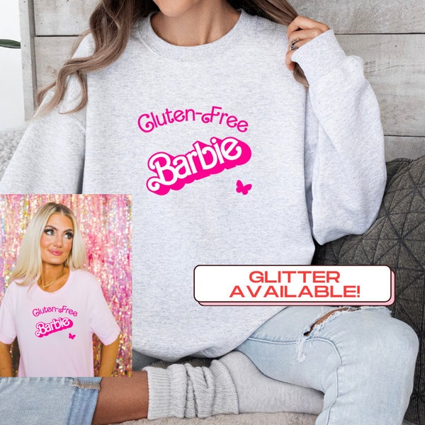 Glutenfreies Barbi Unisex Crewneck Sweatshirt oder T-Shirt, Zöliakie-Bewusstsein, lustiges Langarmshirt, Gluten-Allergie-Präferenz-Intoleranz-Shirt