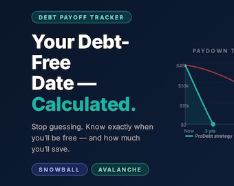 Debt Payoff Calculator & Tracker | Snowball vs. Avalanche Comparison | Offline Privacy | No Subscriptions! | (Digital Download)