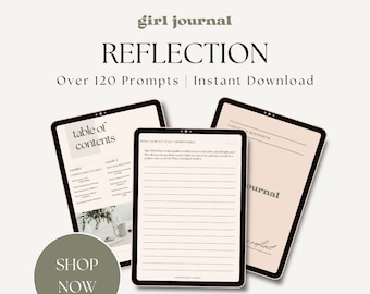 Guided Daily Journal | Wellness Prompts, Monthly Themes (Digital PDF)